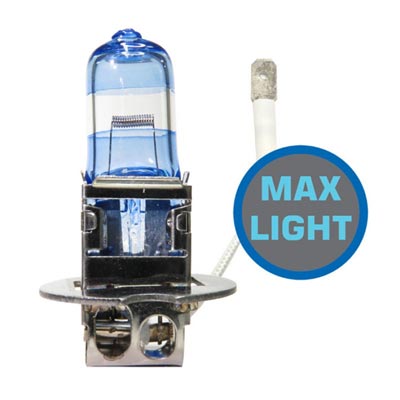[MO] BOMBILLO HALOGENO H3 PK22S 12V 55W FARO MAXLIGHT PERFORMANCE 110% MAS LUZ 40M + 20% LUMINOCIDAD PREMIUM DUOPACK 64151NBU GAUSS GL121 CODIGO 28017