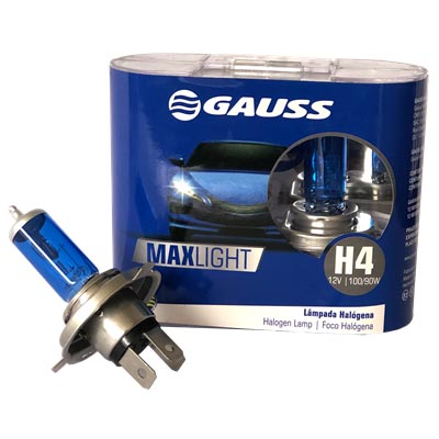 [MO] BOMBILLO HALOGENO H4 P43 12V 90100W FARO MAXLIGHT 110% MAS LUZ 5000K PREMIUM DUOPACK 62203CBA GAUSS GL60 CODIGO 28032