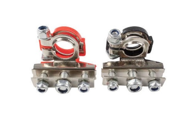 [LU] Terminales De Bateria para Conexion Electrica, Modelo De 3 Vas RDS-9798 Marca Rainha