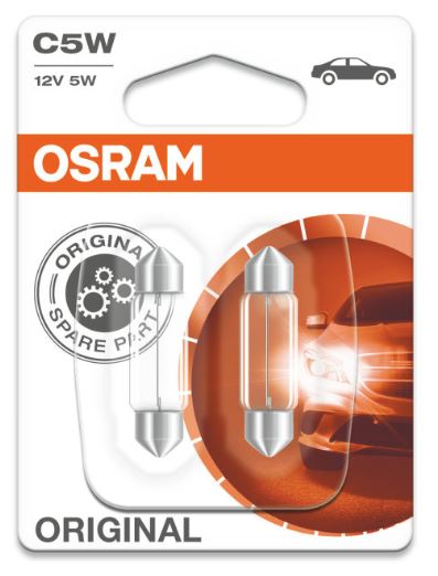 [LU] Bombillo Fusible 12V 5W 6418-02B Blister 35mm Osram