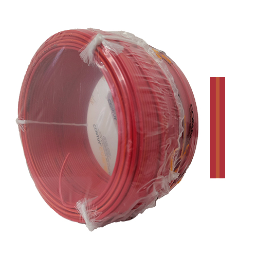 [LU] Cable Vehicular # 14 AWG Rojo Blanco 50V 90C Monopolar CV14RJ-BL Conalcable