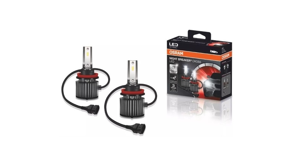 [LU] Bombillo H11 H8 H16 Led Night Braker Cross 3 Años de Garantia 64211CWNBC marca Osram