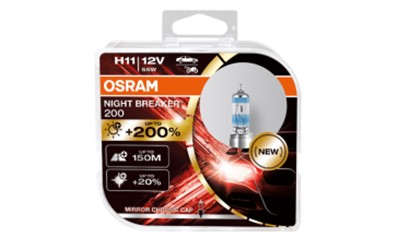 [LU] Bombillo H11 55W PGJY191 Night Breaker 200% mas Luz 64211NB200 marca Osram