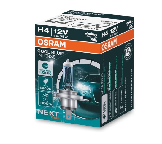 [LU] Bombillo H4 12V 60/55W P43 5000K 100% mas Luz Next Gen 64193CBN marca Osram