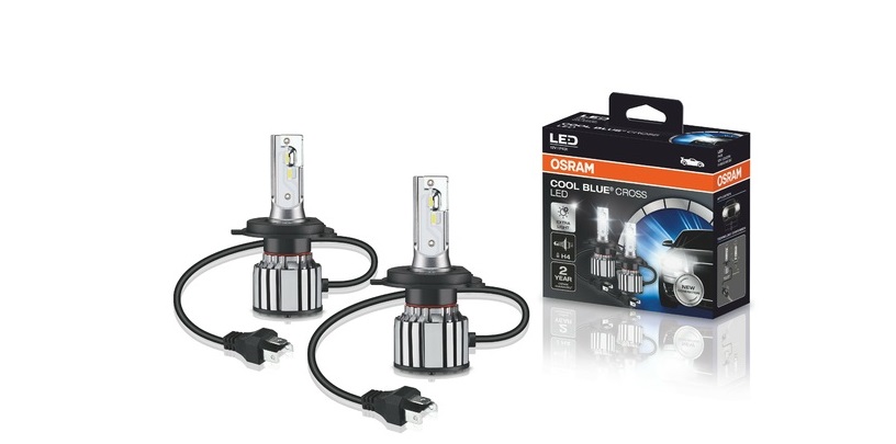 [LU] Bombillo H4 Led 12V 6000K 1800 Lumens 2 Años de Garantia Osram Cool Blue Cross 64193CWCBC marca Osram