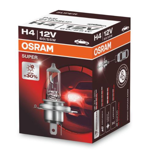 [LU] Bombillo H4 12V 60/55W P43 Super 30% mas Luz 64193SUP marca Osram