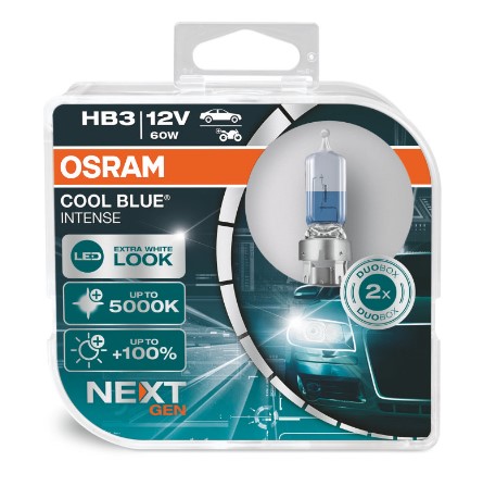 [LU] Bombillo 9005 HB3 12V 60W 5000K 100% mas Luz Next Gen 9005CBN-02CD marca Osram