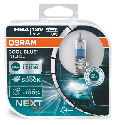 [LU] Bombillo 9006 HB4 12V 51W P22D 5000K 100% Mas Luz Next Gen 9006CBN-02CD marca Osram