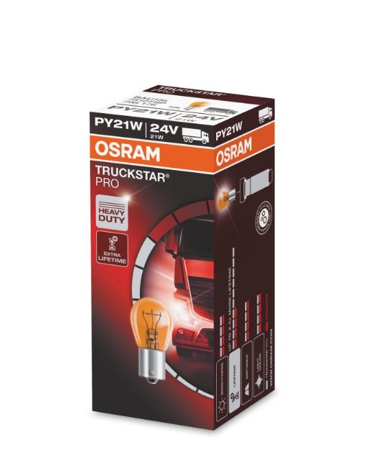 [LU] Bombillo 1141 24V 21W 1 Contacto Pata Pareja Ambar Resistente A La Vibracion 7510TSP marca Osram