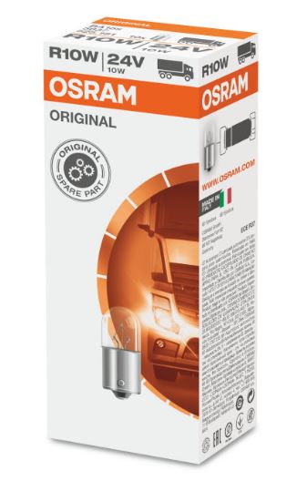 [LU] Bombillos 67 24V 10W 1 Contacto Pata Pareja 5637 marca Osram