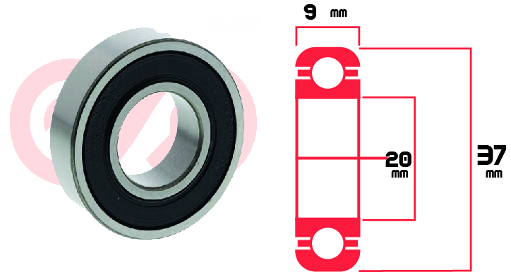 [LU] Rodamiento 6904 2RS Universal RYT-6904-2RS marca Loyta
