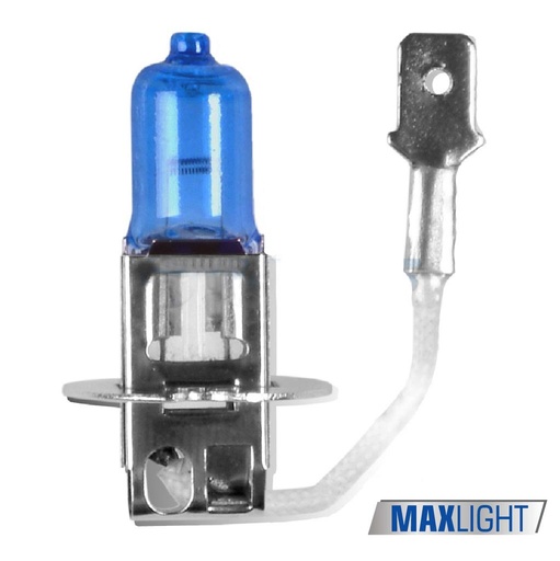[GAUS-GL06] [MO] BOMBILLO HALOGENO H3 PK22S 12V 55W FARO MAXLIGHT 110% MAS LUZ 5000K PREMIUM CAJA UNIDAD 64151CBA GAUSS GL06 CODIGO 28015