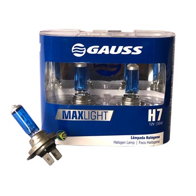 [GAUS-GL61] [MO] BOMBILLO HALOGENO H7 PX26D 12V 55W FARO MAXLIGHT 110% MAS LUZ 5000K PREMIUM DUOPACK 64210CBA GAUSS GL61 CODIGO 28048
