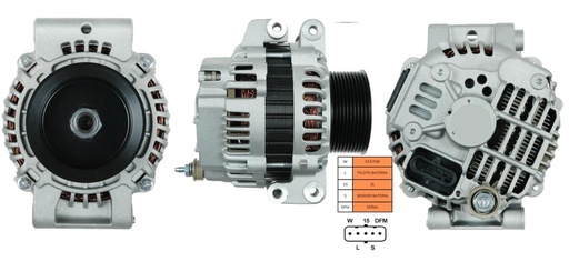 [MOLP-31248] [MO] ALTERNADOR SCANIA 480 DX420 520 24V 100AMP P:9PK TIPO MITSUBISHI 20290 MOLPOWER 31248