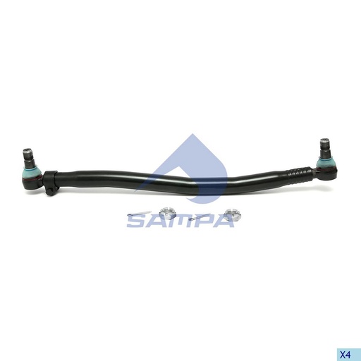 [SAMP-097.278-01] [MO] BARRA DIRECCION MERCEDES ACTROS 1 ACTROS 2 3 Ø EXTERIOR 52 L: 904MM M27X 1.5MM ROSCA EJE IZQUIERDO SAMPA 097.278-01 CODIGO 67095