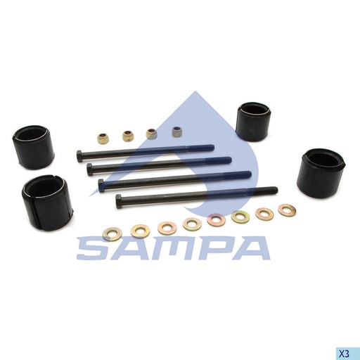 [SAMP-500.137] [MO] KIT REPARACION BUJES BARRA ESTABILIZADORA SUSPENSION AIR GLIDE KENWORTH ROR-MERITOR C131007 R3016093 MK16954 3341796 E16093 SAMPA 500.137 CODIGO 66606