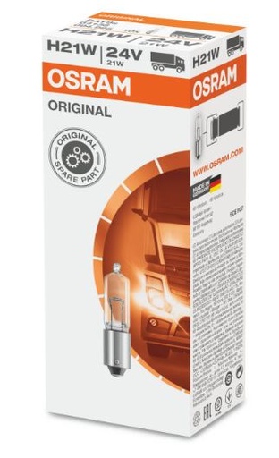 [OSRA-64138] [LU] Bombillo 53 24V H21W Halogeno 64138 marca Osram
