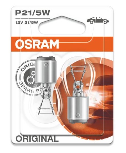 [OSRA-7528-02B] [LU] Bombillo 1034 12V 21/5W 2 Contactos Pata Pareja Blister X 2 7528 02B marca Osram
