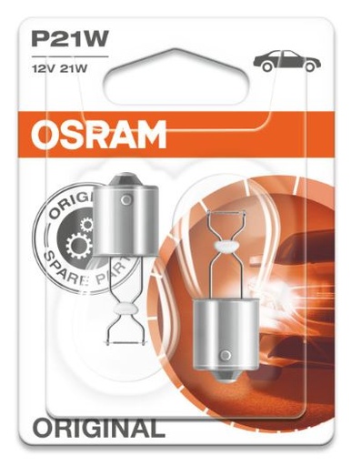 [OSRA-7506-02B] [LU] Bombillo 1141 12V 21W 1 Contacto Pata Pareja Blister X 2 7506 02B marca Osram