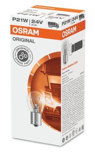 [OSRA-7511] [LU] Bombillo 1141 24V 21W 1 Contacto Pata Pareja 7511 marca Osram