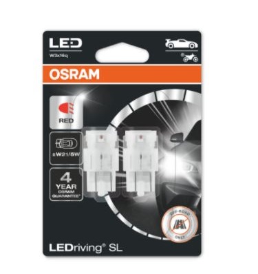 [OSRA-7515DRP-02B] [LU] Bombillo Led W21/5W T20-2 2.7W 12V Rojo 7515DRP-02B marca Osram