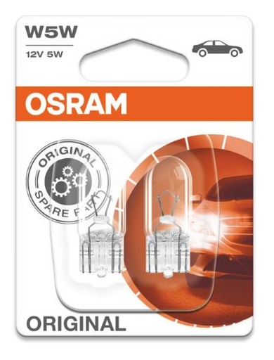 [OSRA-2825-02B] [LU] Bombillo 158 12V 5W 1 Contacto Blister X 2 2825-02B marca Osram